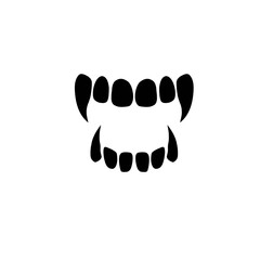 Vampire teeth silhouette