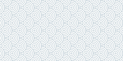 Abstract Overlapping Pattern. Seamless geometric ocean spiral pattern circle wave lines. white and gray seamless tile stripe geomatics create retro square line backdrop pattern background.