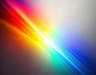 Obraz premium rainbow natural light refraction blurred gradient texture macro, holographic lens flare and shadows on white background