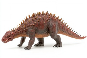 lifelike toy dinosaur model on white background