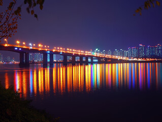 Obraz premium bridge at night