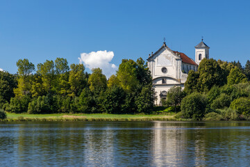 Obraz premium Church of Holy Trinity, Klaster near Nova Bystrice, Southern Bohemia, Czech Republic
