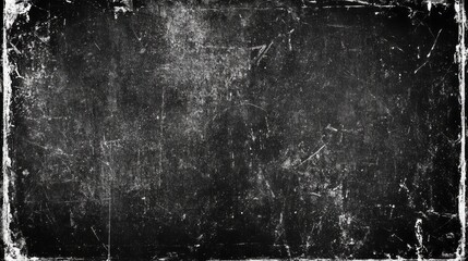 Black and White Grunge Texture with White Scratches and Spots