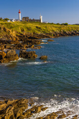 Saint-Mathieu Lighthouse, Pointe Saint-Mathieu in Plougonvelin, Finistere, France