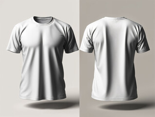 white t-shirt template, 3d mockup for logos and calligraphy designs, t-shirt mockup, AI Generative	
