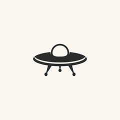 ufo icon logo design art vector illustration.