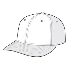 Baseball Cap Template Vector Illustration

