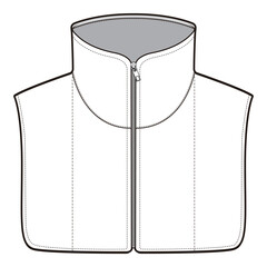 Neck Gaiter Flat Sketch Technical Drawing

