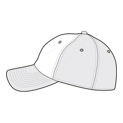 Otto Cap Mockup, Side View


