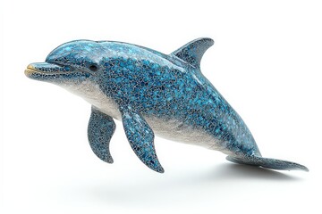 Ceramic mosaic dolphin sculpture capturing oceanic elegance and artistry