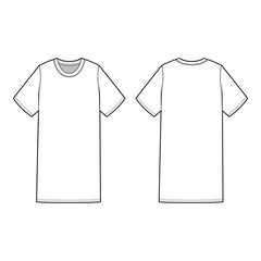 Clean and Simple White Crew Neck T-shirt Mockup
