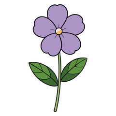 heliotrope flower drawing flat vector illustration.