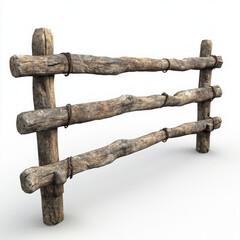 Naklejka premium Farm Fence Isolated