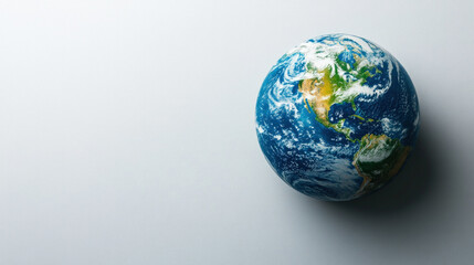 Fototapeta premium Globe Earth On White Background