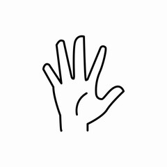 hand five high icon sign vector