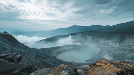Naklejka premium Volcanic Crater Lake
