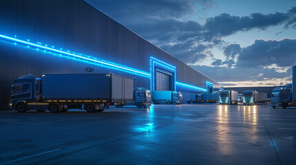 Modern Transport Technology: High-Tech Truck Illustration for Logistics and Smart Transportation Solutions