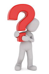 Curious Figure with a Question Mark