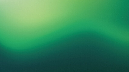 Abstract green gradient background with wave design, grainy texture, and dark green backdrop. Vector illustration