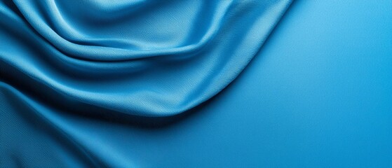 Obraz premium A close up shot of a blue fabric background