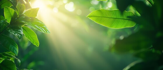 The sun is shining through the leaves of a tree