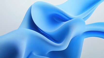 Abstract Blue Swirling Form