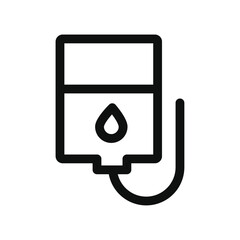 blood bag icon black and white vector outline sign
