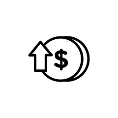 Expensive icon black and white vector outline sign
