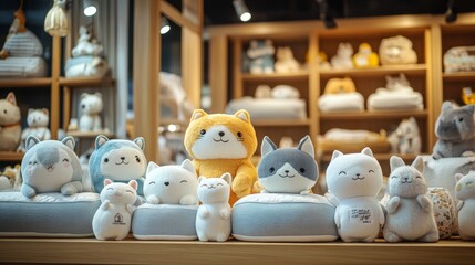Obraz premium Furniture store visit by cute animals
