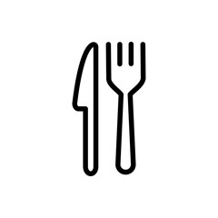 Food and restaurant icon black and white vector outline sign