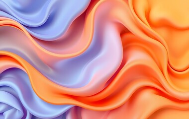 Obraz premium 3D abstract flowing waves fabric cloth background wallpaper created with generative AI