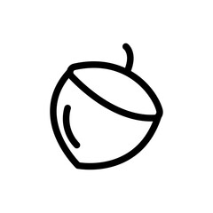 Hazelnut icon black and white vector outline sign