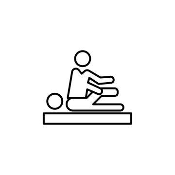 recommend clip art: Physiotherapy icon black and white vector outline sign