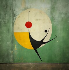 Immersion in art: an olive dance poster for a bright self-expression of your home.
