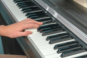 Music,piano,woman playing piano at home,learning and leisure,music