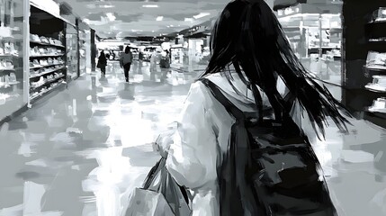 Obraz premium Shopping and women is a perfect match. Shopping is not just about spending money, but also a time when women experience emotions, feelings and special experiences that no one can truly understand.