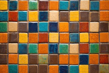 Intricate Mosaic of Glass and Porcelain Tiles Showcasing Rich, Vibrant Colors in a Beautiful, Artistic Arrangement for Home Decor and Design Inspiration