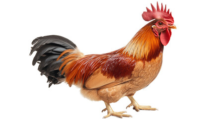 Fototapeta premium Thai red rooster isolated on transparent background