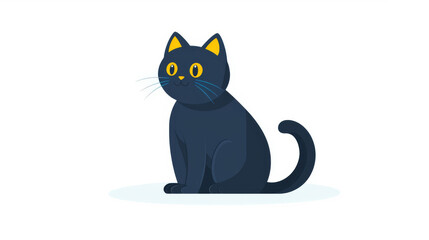 Fototapeta premium A cute black cat sits beside a smartphone, showcasing a playful interaction between pets and technology.