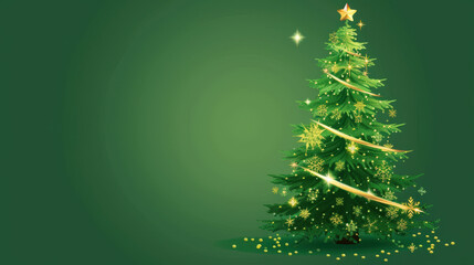 christmas tree background with copy space for text