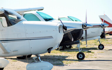 Parked airplanes