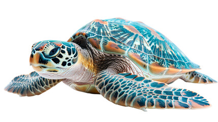 Obraz premium Sea turtle, isolated on white background, transparent background
