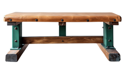 Bench for workouts, isolated on white background, transparent background