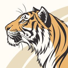 tiger head vector illustration