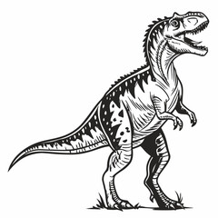 tyrannosaurus rex dinosaur vector illustration
