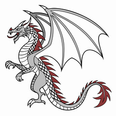 black and white dragon