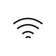 Wifi signal icon black and white vector outline sign