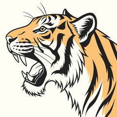 tiger head vector