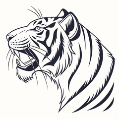 tiger head vector