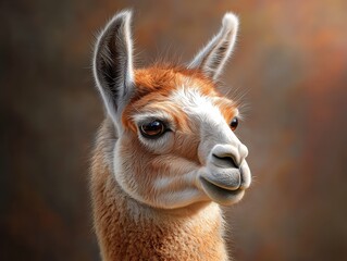 Obraz premium Llama with Annoyed Expression and Narrowed Eyes
